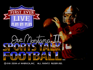 Joe Montana Sports Talk Football 2