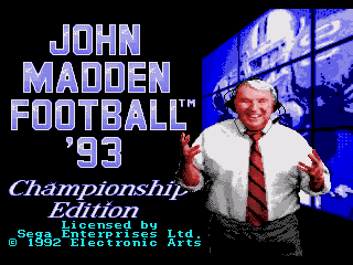 John Madden Football '93 - Championship Edition