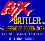 Ax Battler - A Legend of Golden Axe