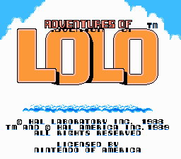 Adventures of Lolo (U)