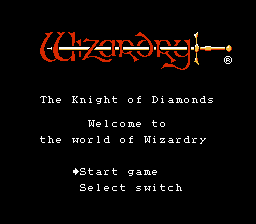 Wizardry - The Knight of Diamonds