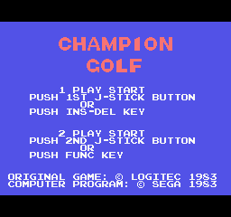 Champion Golf