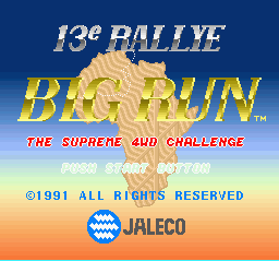 Jaleco Rally - Big Run - The Supreme 4WD Challenge