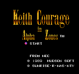 Keith Courage in Alpha Zones